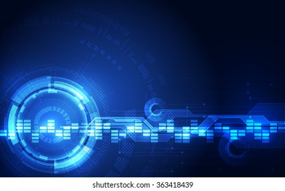 Abstract futuristic digital technology background. Illustration Vector