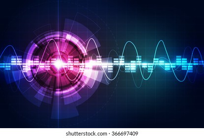 Abstract futuristic digital technology background. Illustration Vector