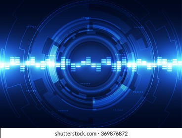 Abstract futuristic digital technology background. Illustration Vector