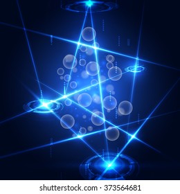 Abstract futuristic digital technology background. Illustration Vector