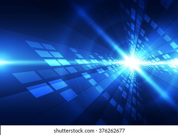 Abstract futuristic digital technology background. Illustration Vector