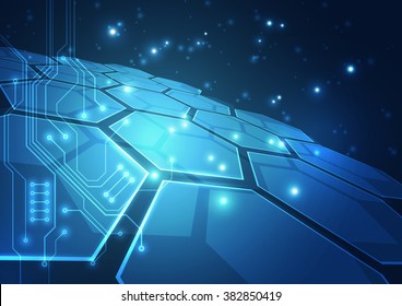Abstract futuristic digital technology background. Illustration Vector