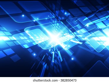 Abstract futuristic digital technology background. Illustration Vector