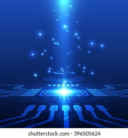 Abstract futuristic digital technology background. Illustration Vector
