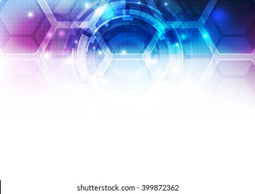 Abstract futuristic digital technology background. Illustration Vector