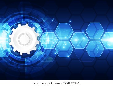 Abstract futuristic digital technology background. Illustration Vector