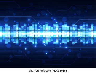 Abstract futuristic digital technology background. Illustration Vector