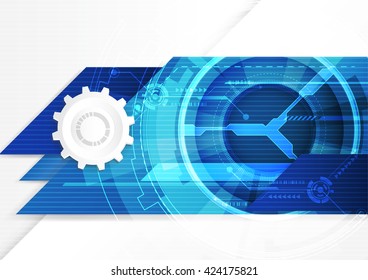 Abstract futuristic digital technology background. Illustration Vector
