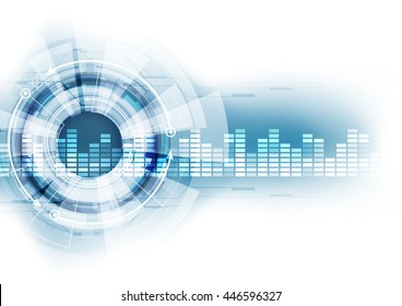 Abstract futuristic digital technology background. Illustration Vector