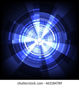 Abstract futuristic digital technology background. Illustration Vector