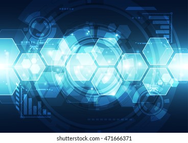 Abstract futuristic digital technology background. Illustration Vector