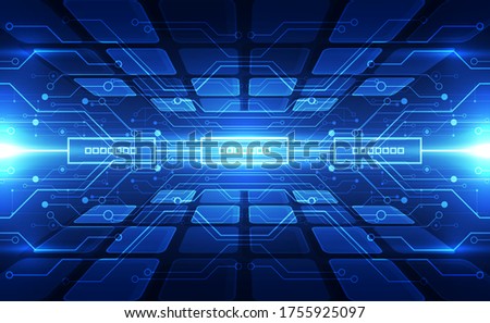 Abstract futuristic digital technology background. Illustration Vector