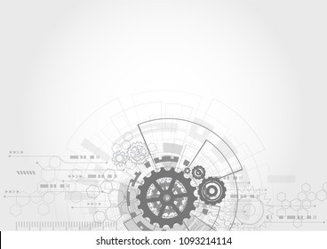 Abstract futuristic digital technology concept, High computer, Vector background