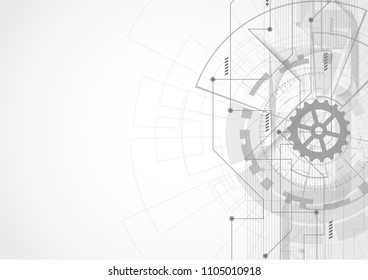 Abstract futuristic digital technology concept, High computer, Vector background