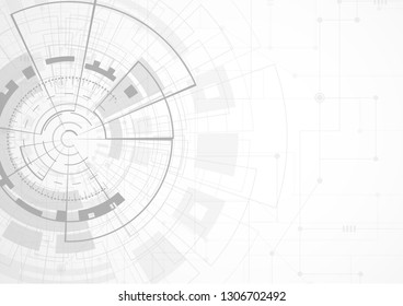 Abstract futuristic digital technology concept, High computer, Vector background