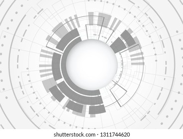 Abstract futuristic digital technology concept, High computer, Vector background