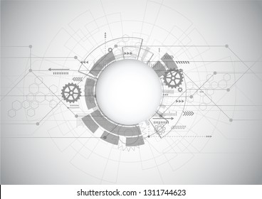 Abstract futuristic digital technology concept, High computer, Vector background