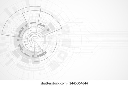 Abstract futuristic digital technology concept, High computer, Vector background