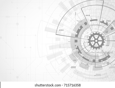 Abstract futuristic digital technology concept, High computer, Vector background