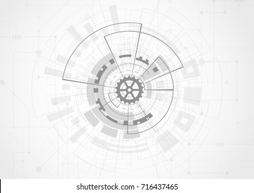 Abstract futuristic digital technology concept, High computer, Vector background