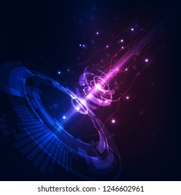 Abstract futuristic digital technology connection background. Illustration Vector