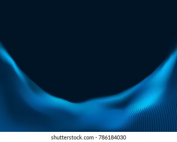 Abstract futuristic dot background with digital 3D landscape map. And also includes EPS 10 vector