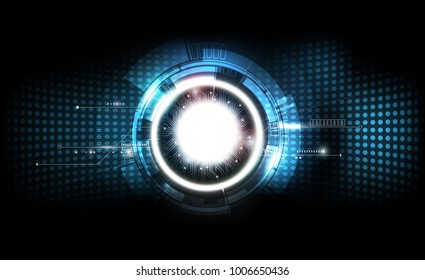 Abstract futuristic electronic circuit technology background, vector illustration