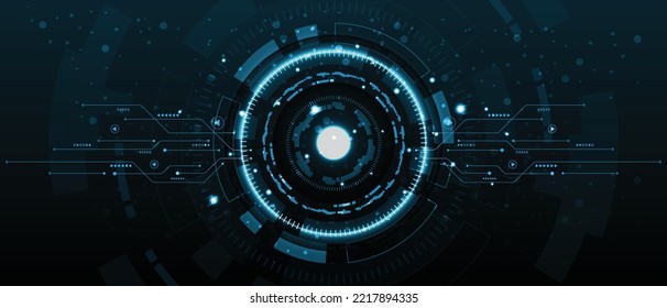 Abstract futuristic electronic circuit technology background vector illustration