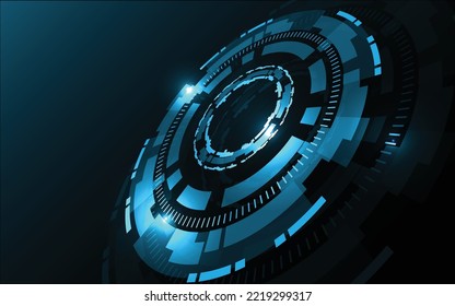 Abstract futuristic electronic circuit technology background vector illustration