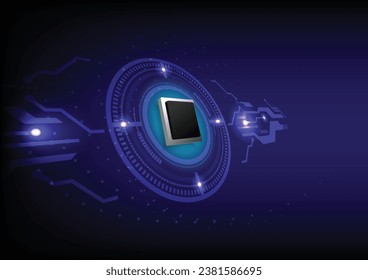 Abstract futuristic electronic circuit technology background. Innovation concept virtual system interactivity design. Digital technology artwork. vector illustration. 