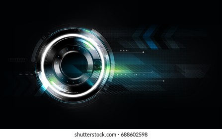 Abstract futuristic electronic circuit technology background concept, vector illustration