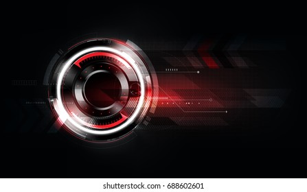 Abstract futuristic electronic circuit technology background concept, vector illustration