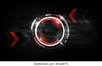 Abstract futuristic electronic circuit technology background concept, vector illustration