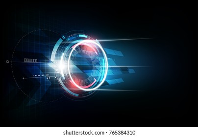 Abstract futuristic electronic circuit technology background, vector illustration