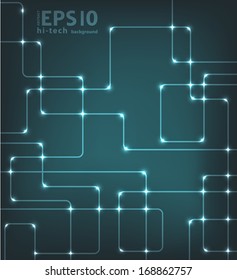 Abstract futuristic EPS10 vector modern hi-tech glowing background illustration