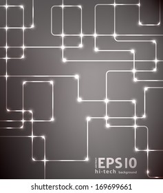 Abstract futuristic EPS10 vector modern hi-tech glowing background illustration 