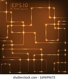 Abstract futuristic EPS10 vector modern hi-tech glowing background illustration 