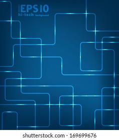 Abstract futuristic EPS10 vector modern hi-tech glowing background illustration 
