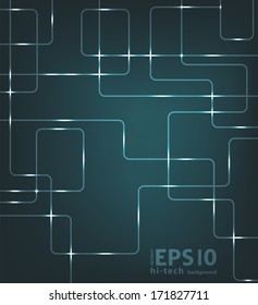 Abstract futuristic EPS10 vector modern hi-tech glowing background illustration