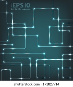 Abstract futuristic EPS10 vector modern hi-tech glowing background illustration