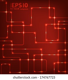 Abstract futuristic EPS10 vector modern hi-tech glowing background illustration 
