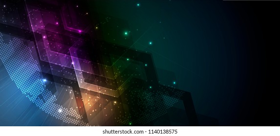 abstract futuristic fade computer technology business background