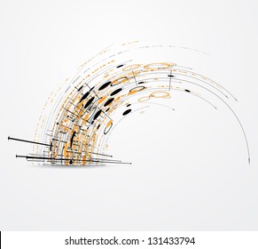 abstract futuristic fade computer technology business background