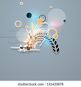 abstract futuristic fade computer technology business background