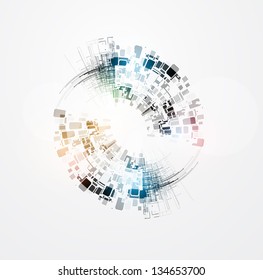 abstract futuristic fade computer technology business background