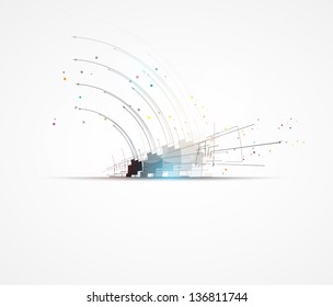 abstract futuristic fade computer technology business background