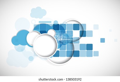 abstract futuristic fade computer technology business background