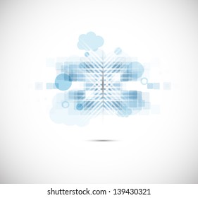 abstract futuristic fade computer technology business background