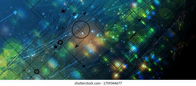 fondo de negocios abstracto de tecnología informática de desvanecimiento futurista