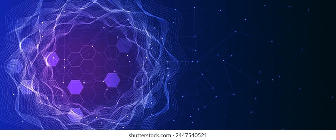 Abstractas futurista desvanecimiento de la tecnología informática fondo de negocio